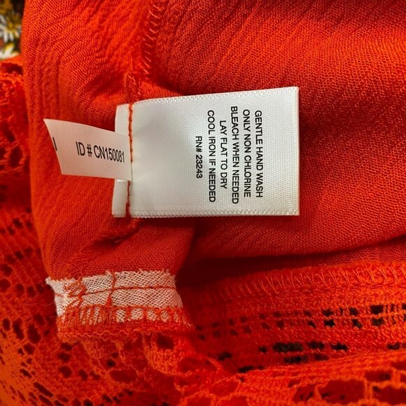 NWT 7th Ave New York & Co. Tassel Tie Crochet Top - Picture 8 of 8